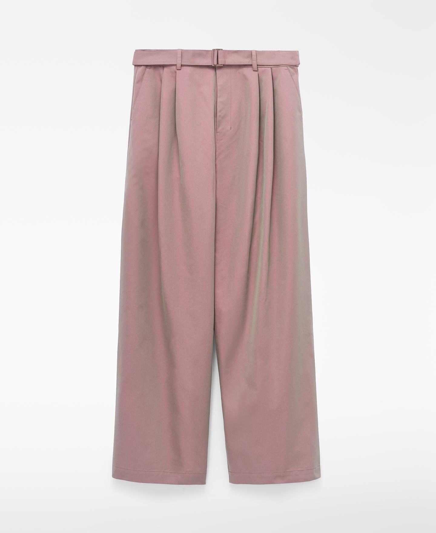 Calças Relaxed Fit Efeito Tornasolado Rosa-5