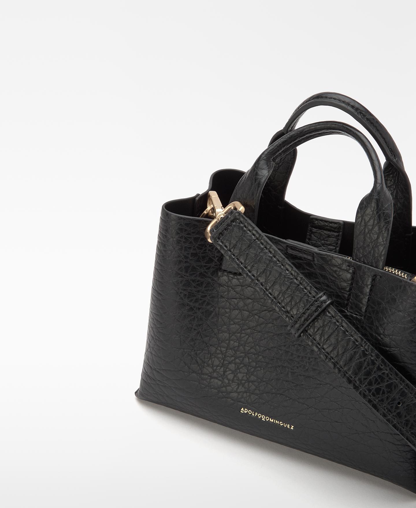 Mini Shopper Mica com Alça de Mão Preto-4