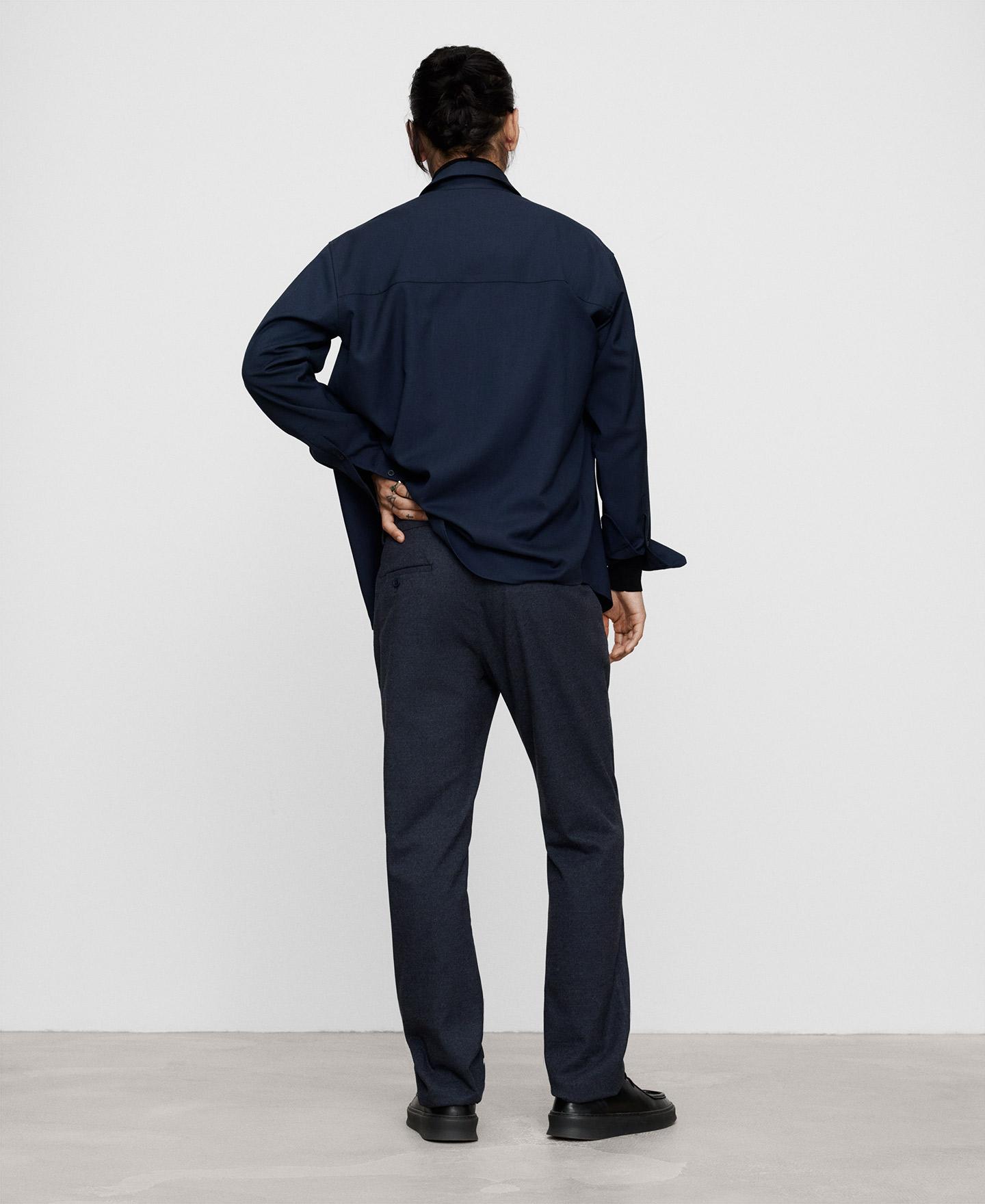 Calças Chino Regular Fit Azul-marinho-3