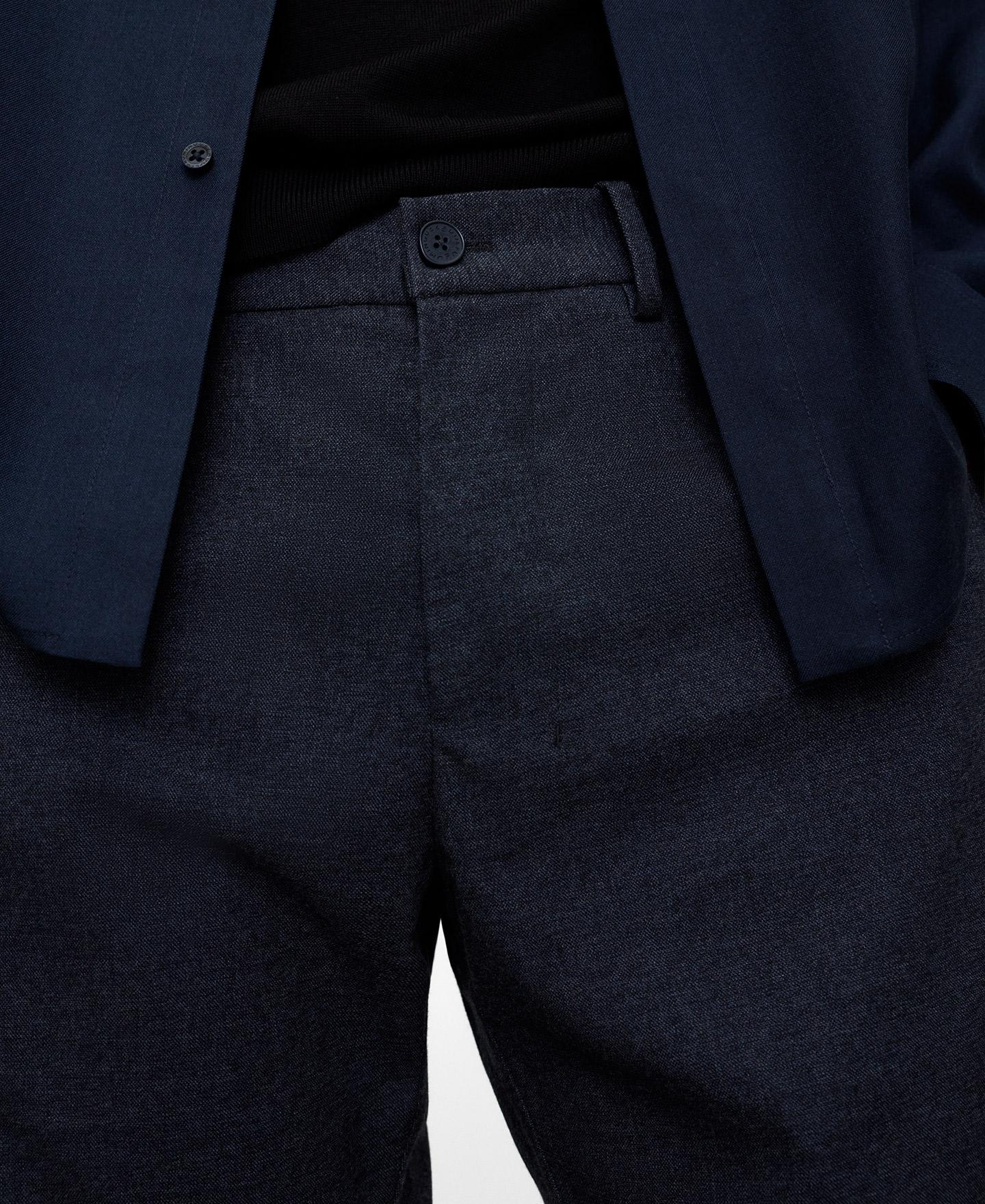 Calças Chino Regular Fit Azul-marinho-4