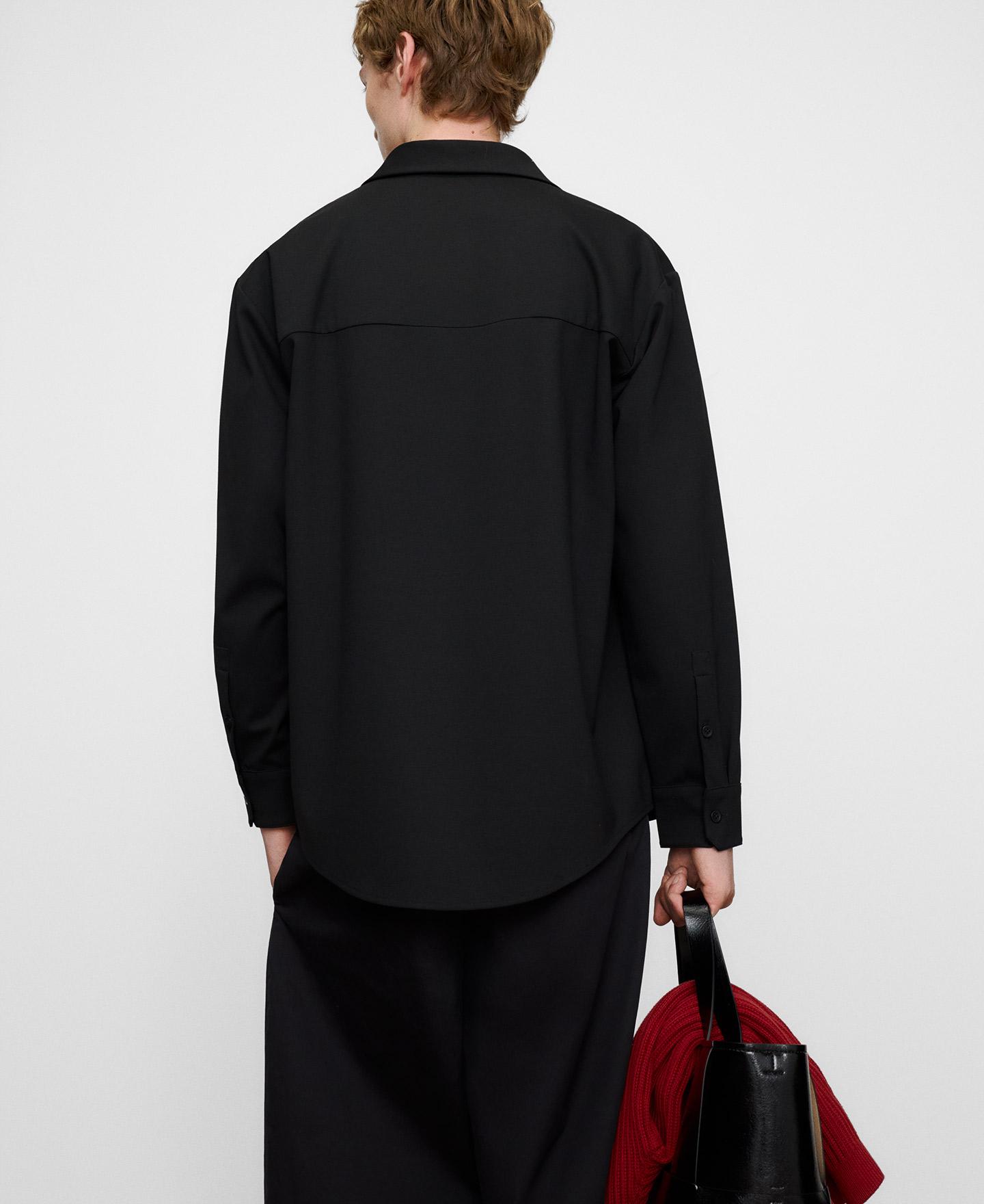 Sobrecamisa em Poliéster Reciclado Preto-3