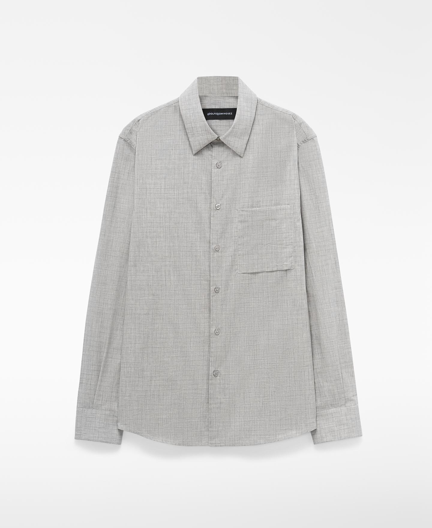 Imagem 0 de Camisa Regular Fit Aos Quadrados de Algodão