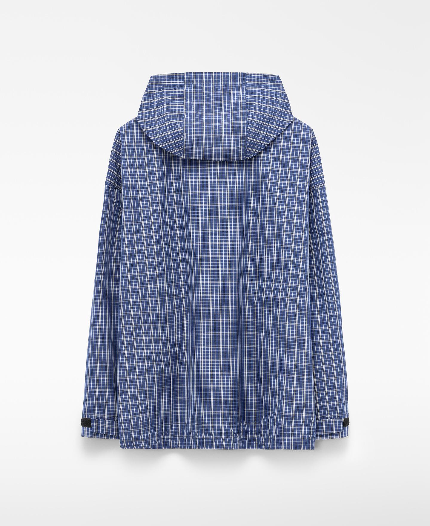 Casaco com Capuz Ajustável e Bolsos de Plastrão Azul-escuro-6