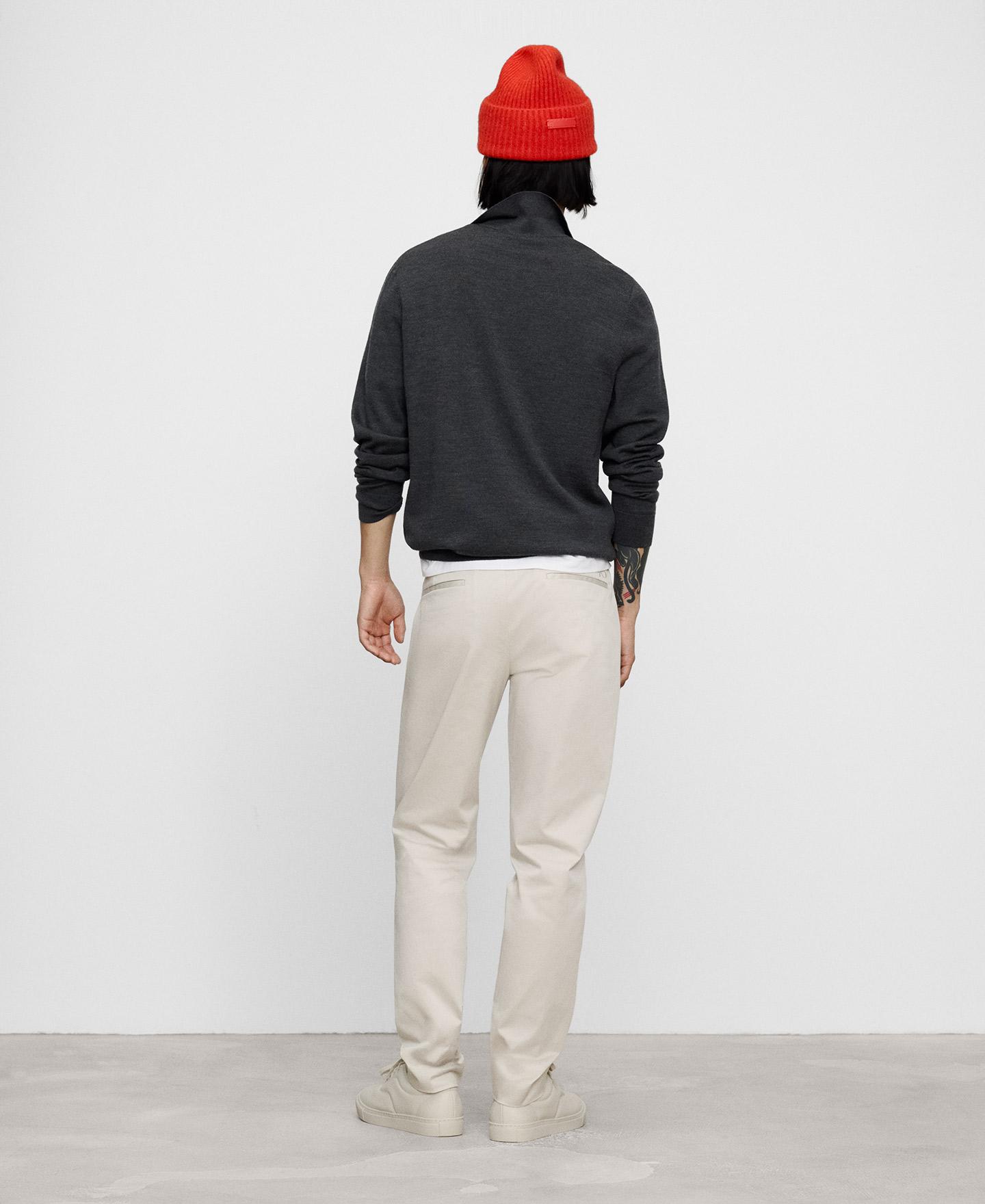 Calças Chino Slim Fit em Algodão Branco-gelo-3