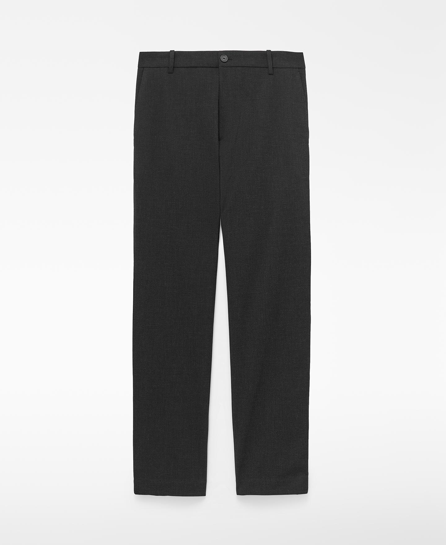Calças Formais Slim Fit com Presilhas Preto-5