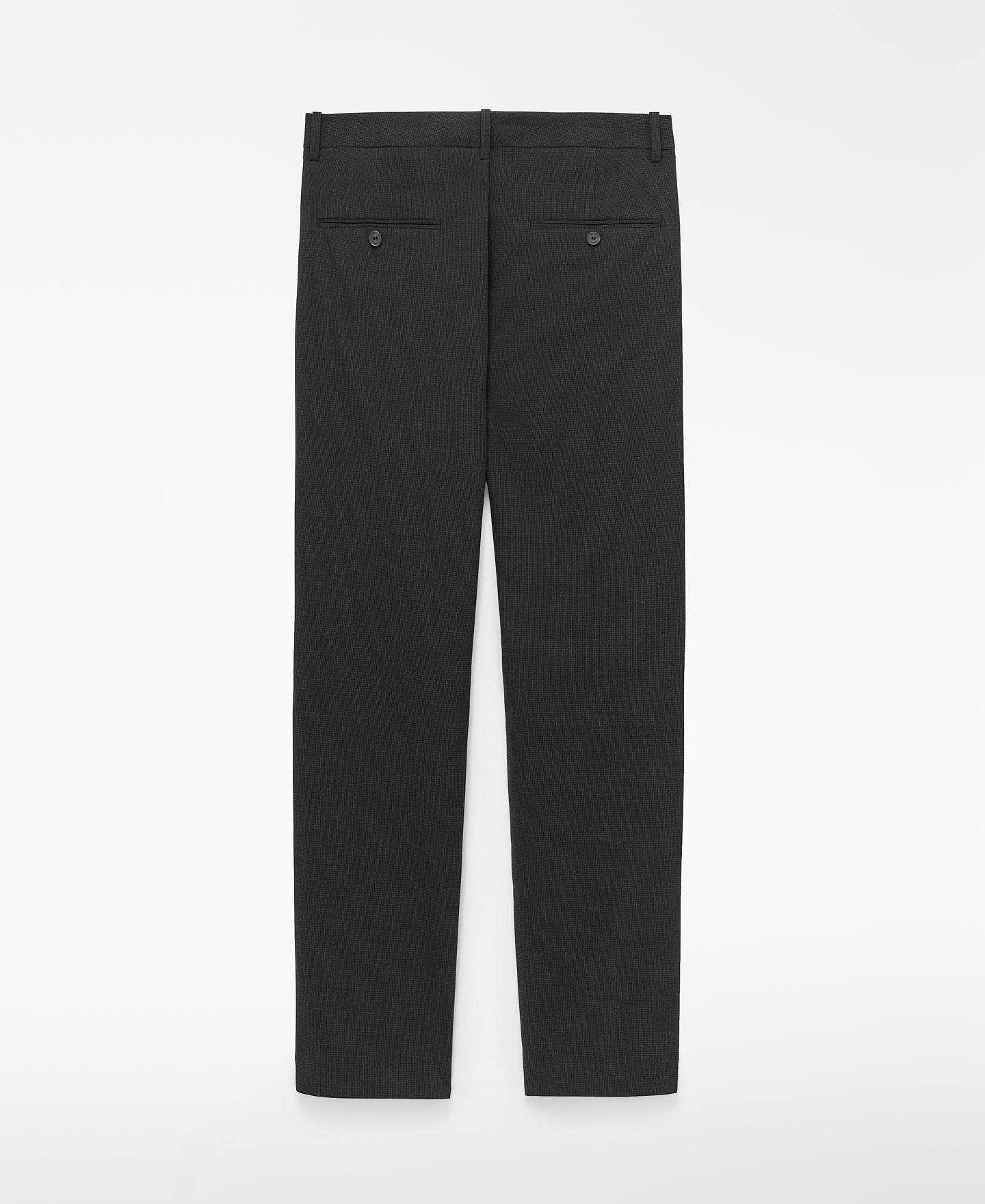Calças Formais Slim Fit com Presilhas Preto-6