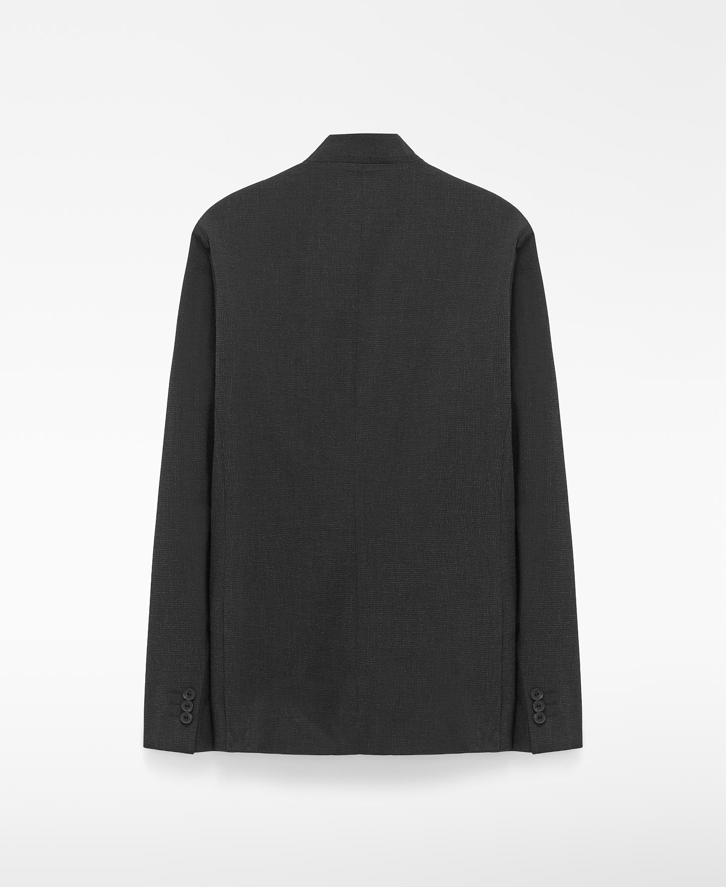 Blazer Sastre com Gola À Padre Preto-6