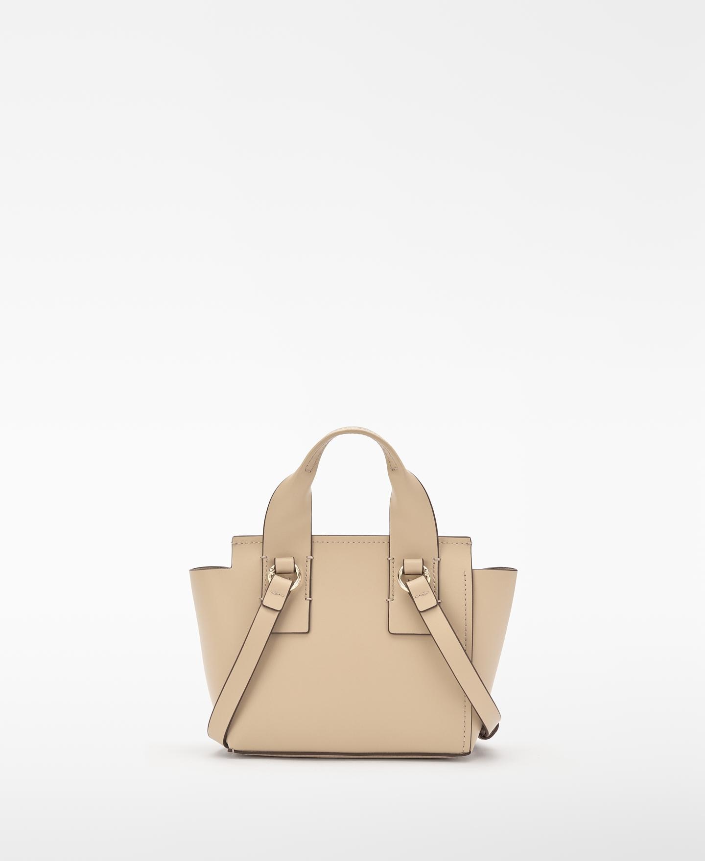 Mala de Mão Citybag Mini Mica de Pele Creme-2