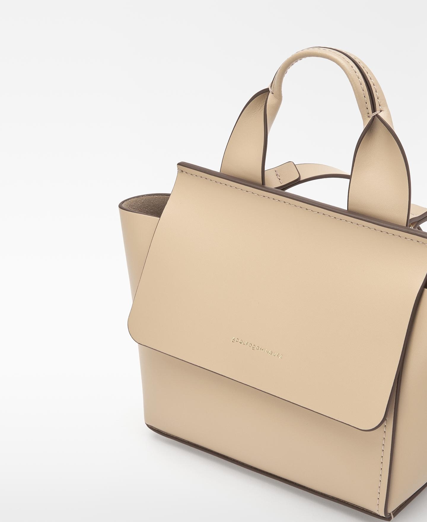 Mala de Mão Citybag Mini Mica de Pele Creme-4