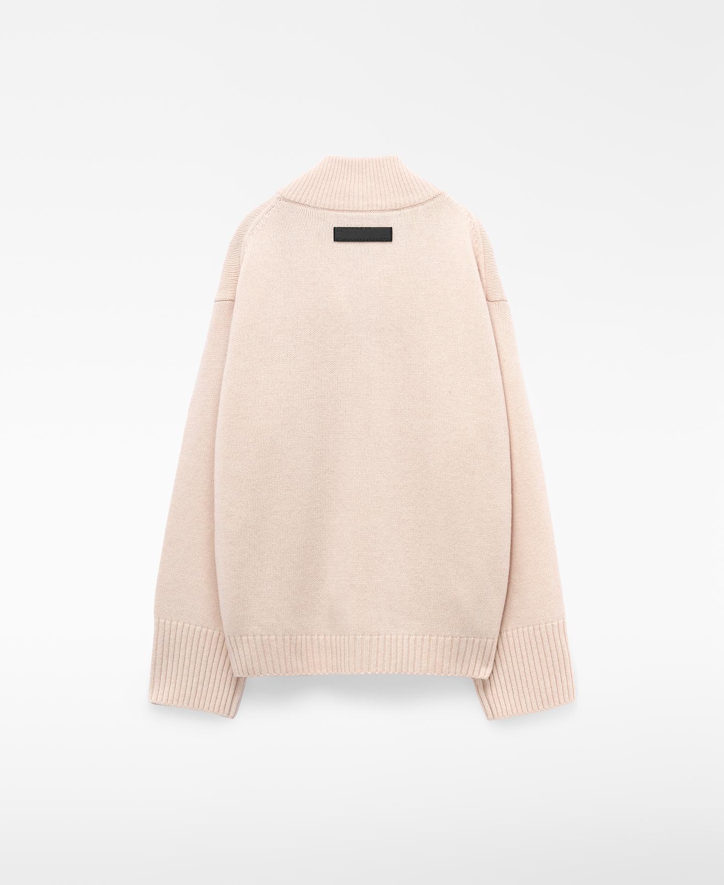 Cardigan de Lã Merino com Gola Perkins Natural-6
