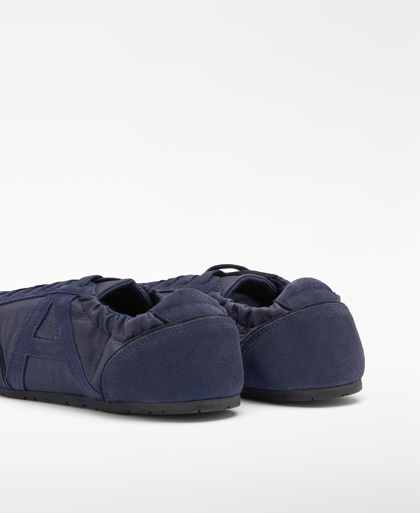 Sapatilhas Desportivas de Camurça e Nylon com Maxi Logo Azul-marinho-3