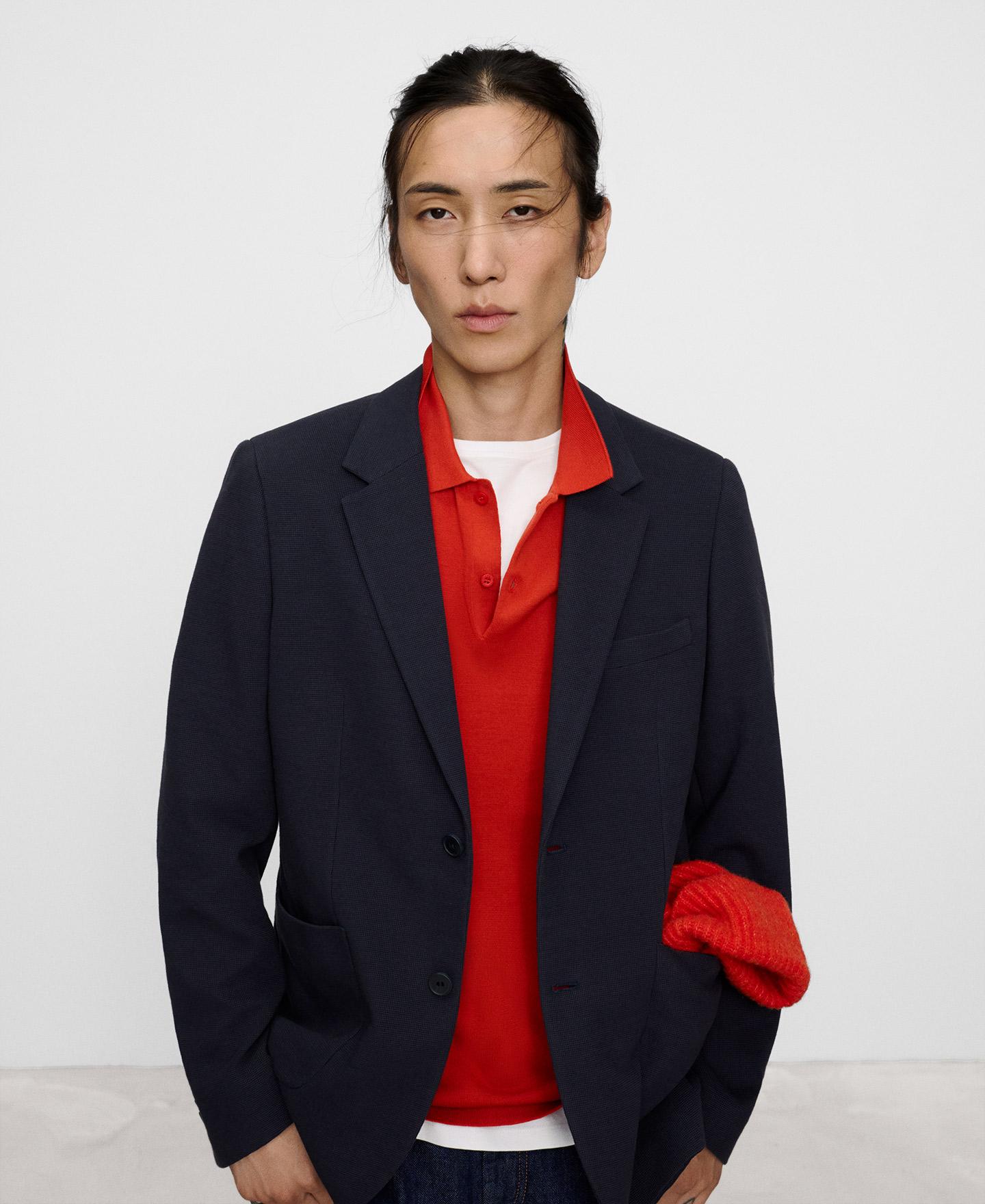 Imagem 0 de Blazer Regular Fit com Microtextura e Bolso no Peito