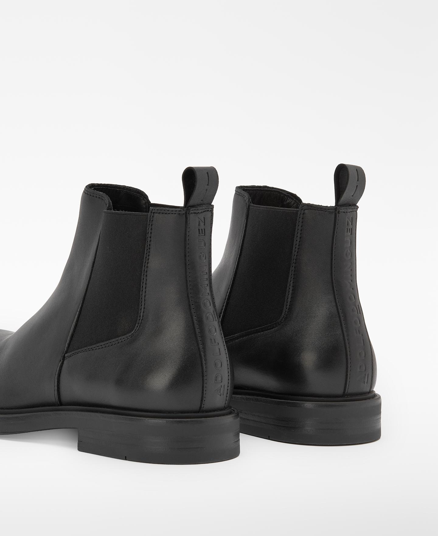 Botins Chelsea em Pele Preto-3