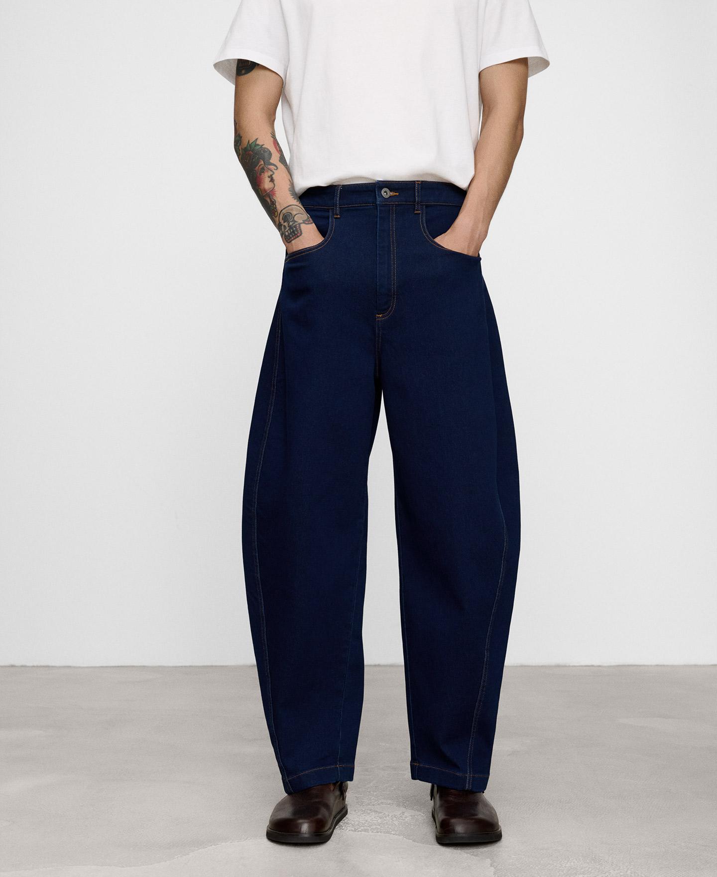 Imagem 0 de Jeans Relaxed Barrel Fit com Algodão