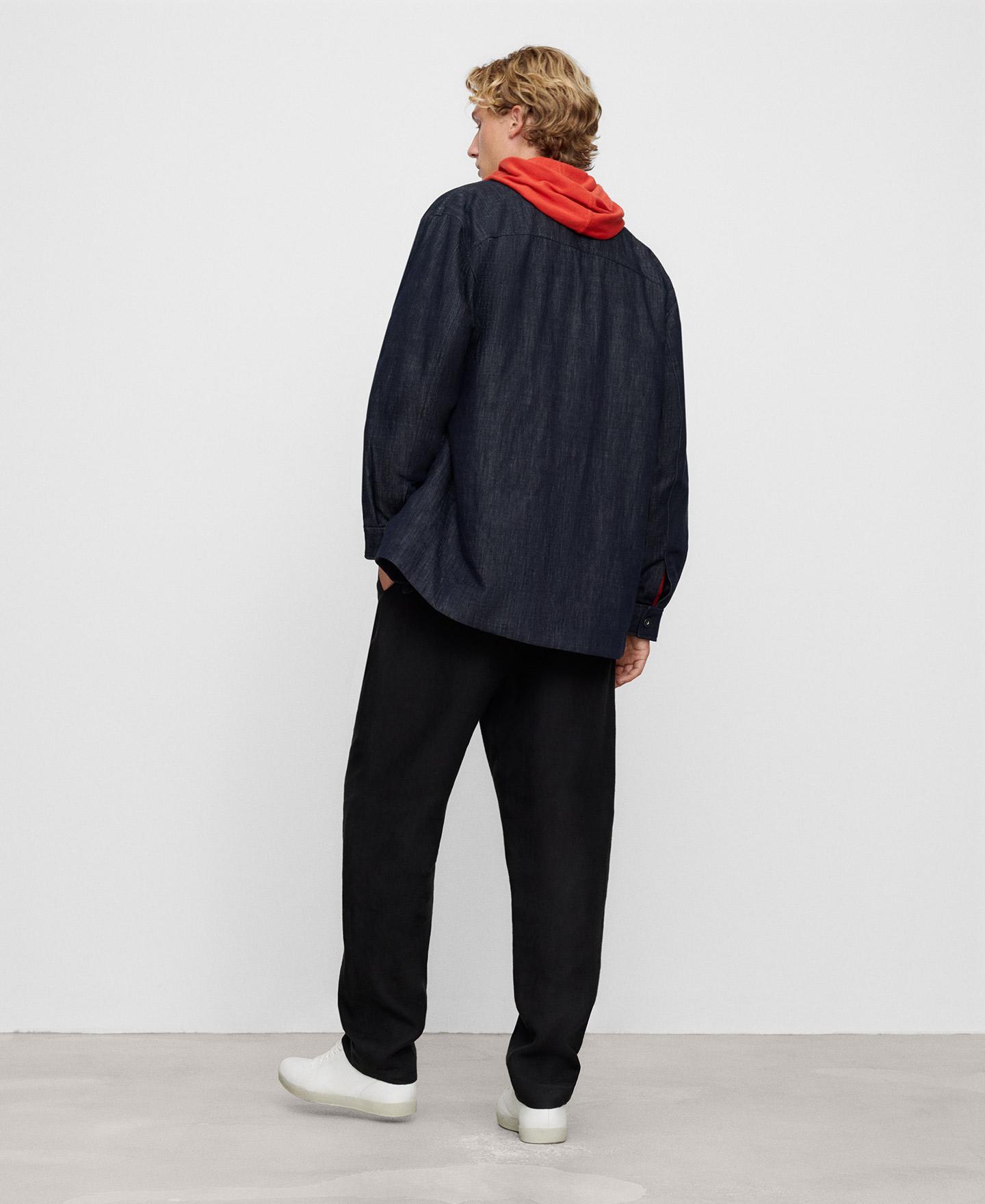 Sobrecamisa Denim de Algodão Azul-3