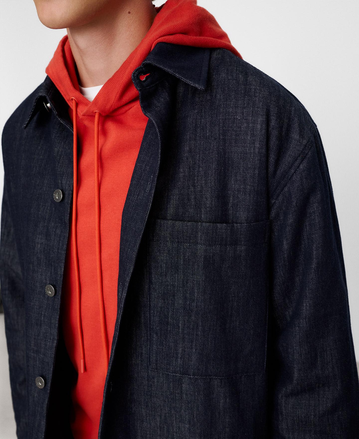Sobrecamisa Denim de Algodão Azul-4