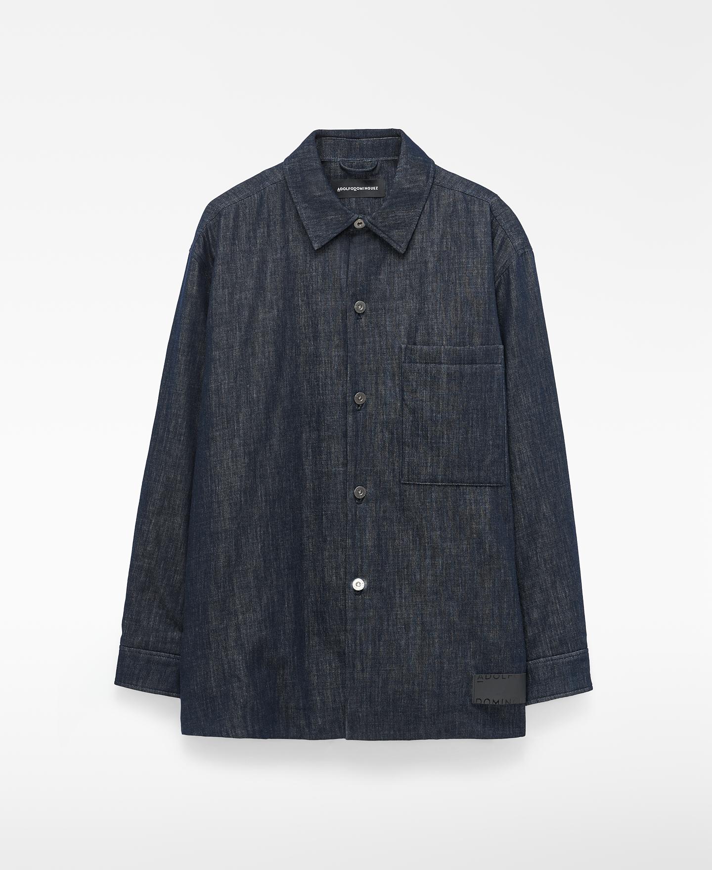 Sobrecamisa Denim de Algodão Azul-5