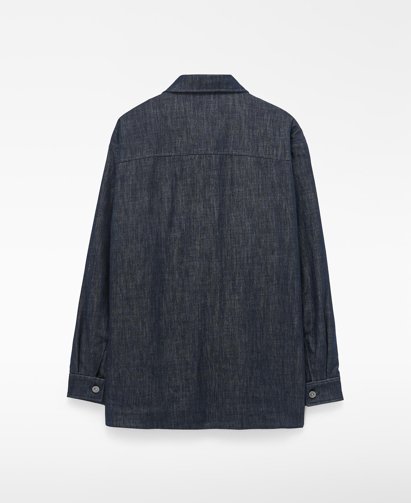 Sobrecamisa Denim de Algodão Azul-6
