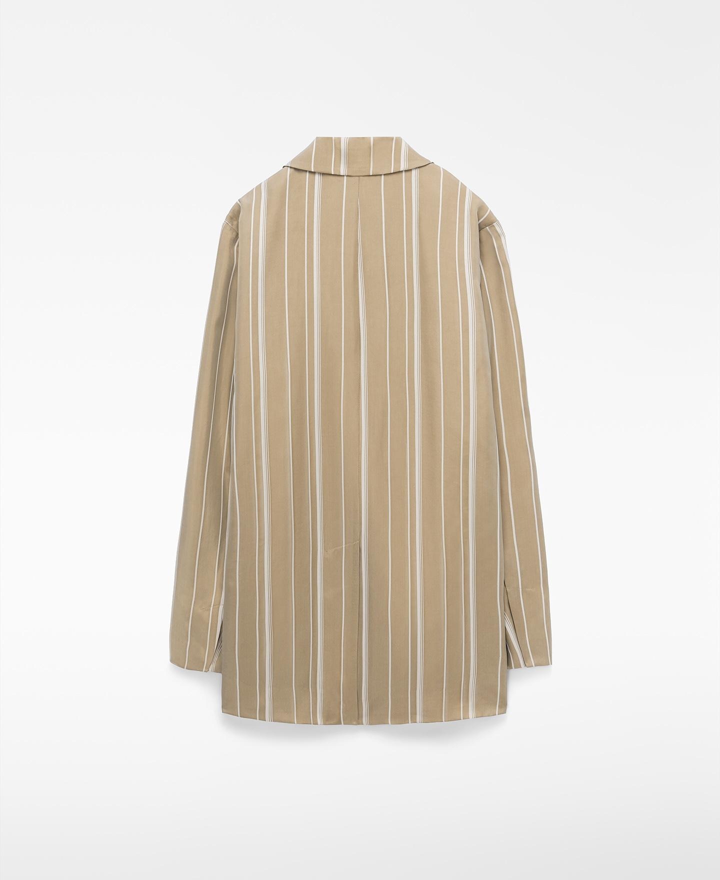 Blazer com Cupro de Manga Comprida e Fecho de Dois Botões Branco / Verde-6
