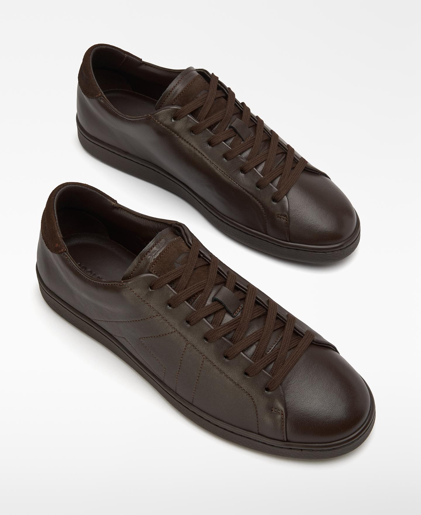 Sapatilha Desportiva Maxi Logo com Atacadores Castanho-2
