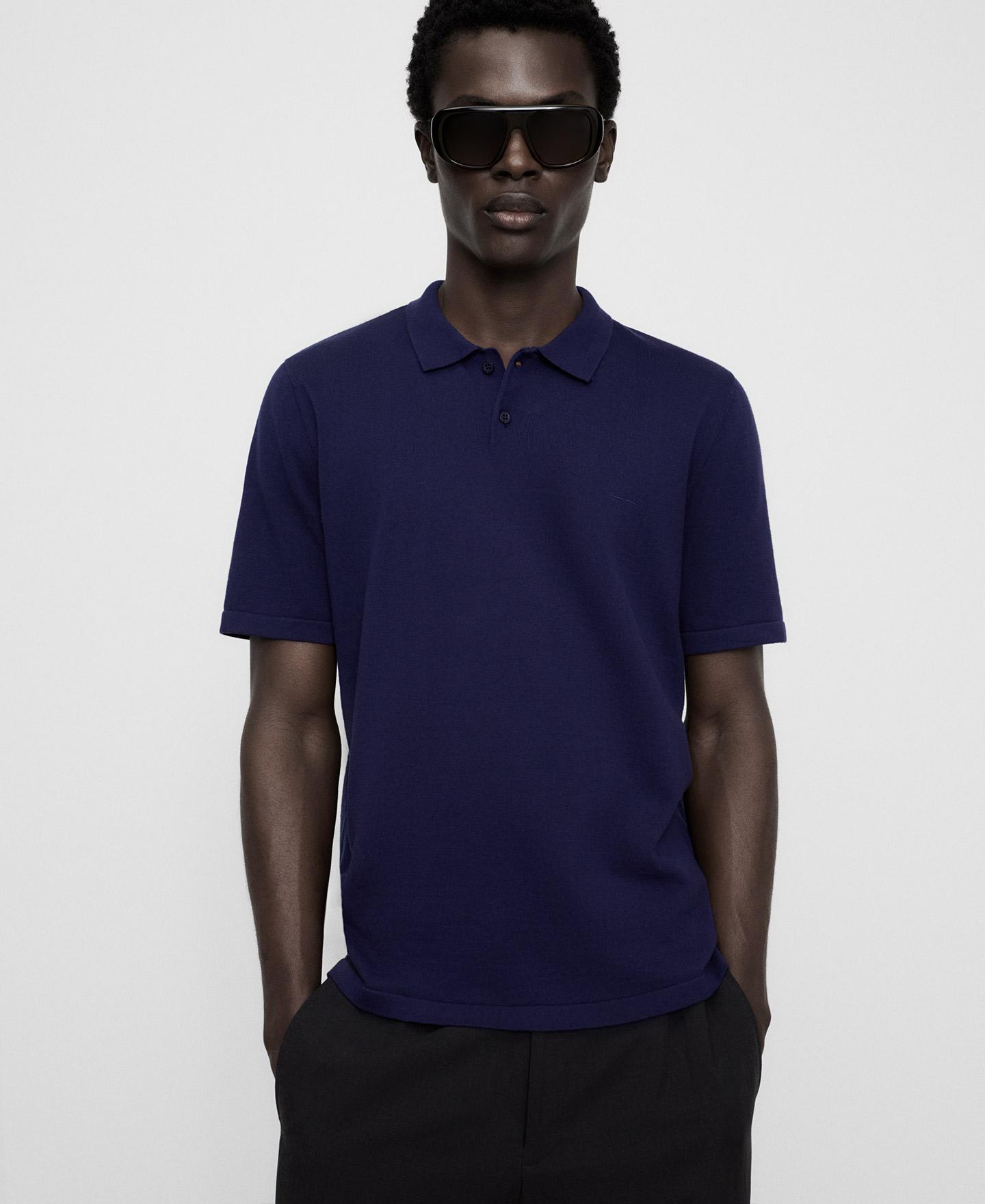Imagem 0 de Polo de Algodão Regular Fit com Gola Italiana