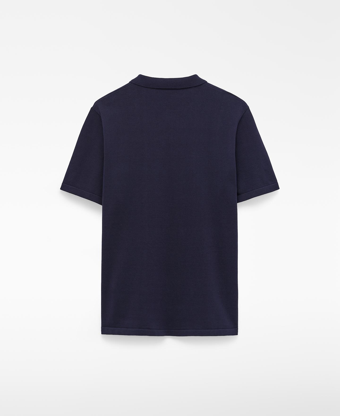 Polo de Algodão Regular Fit com Gola Italiana Azul-marinho-6