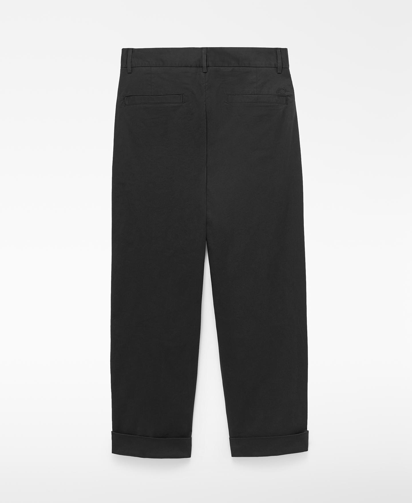 Calças Oversize de Algodão Preto-6