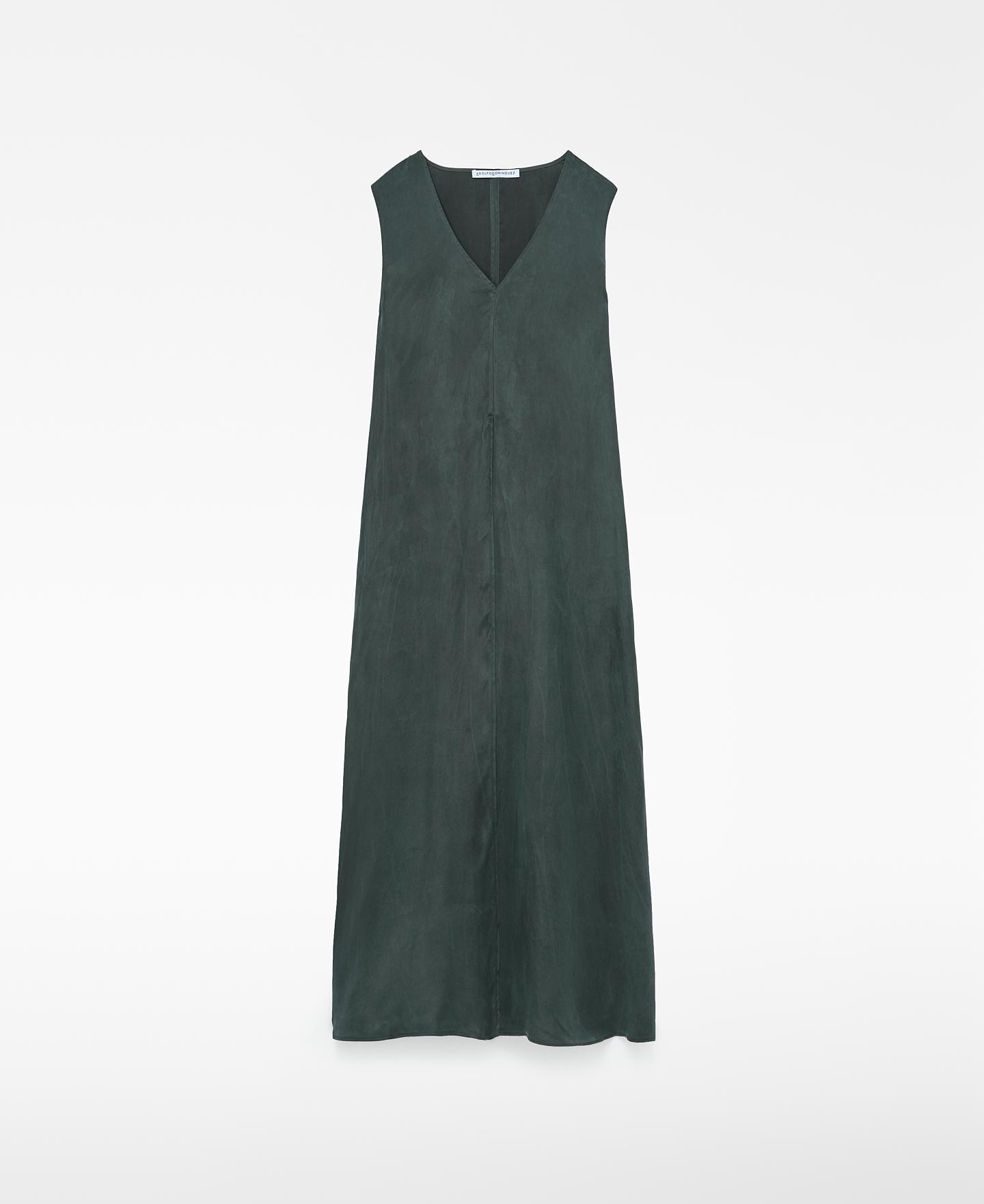 Imagem 0 de Vestido Comprido Evasé com Decote em V