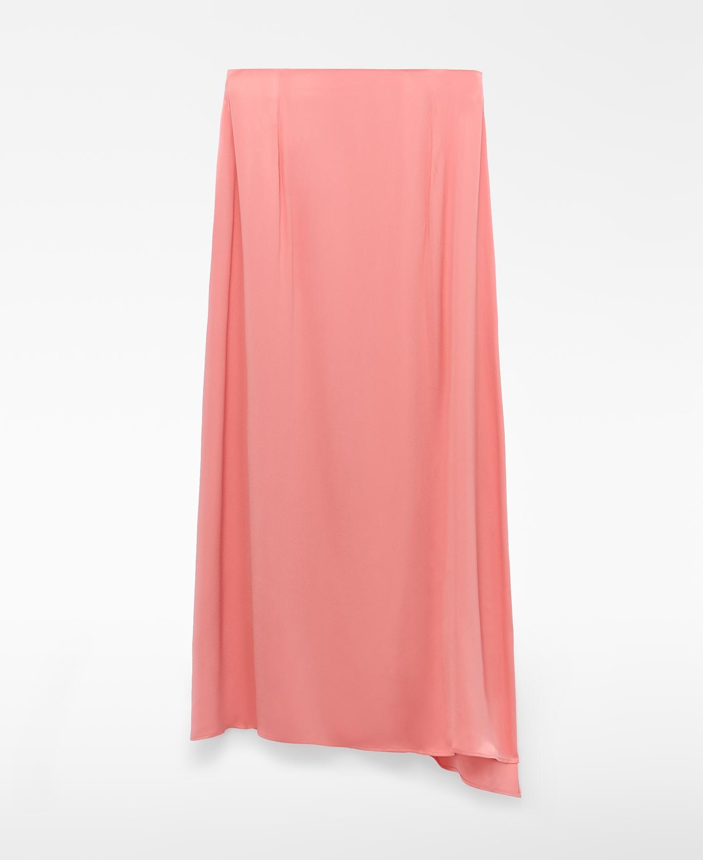 Saia Midi Acetinada com Pareo Rosa-pastel-6