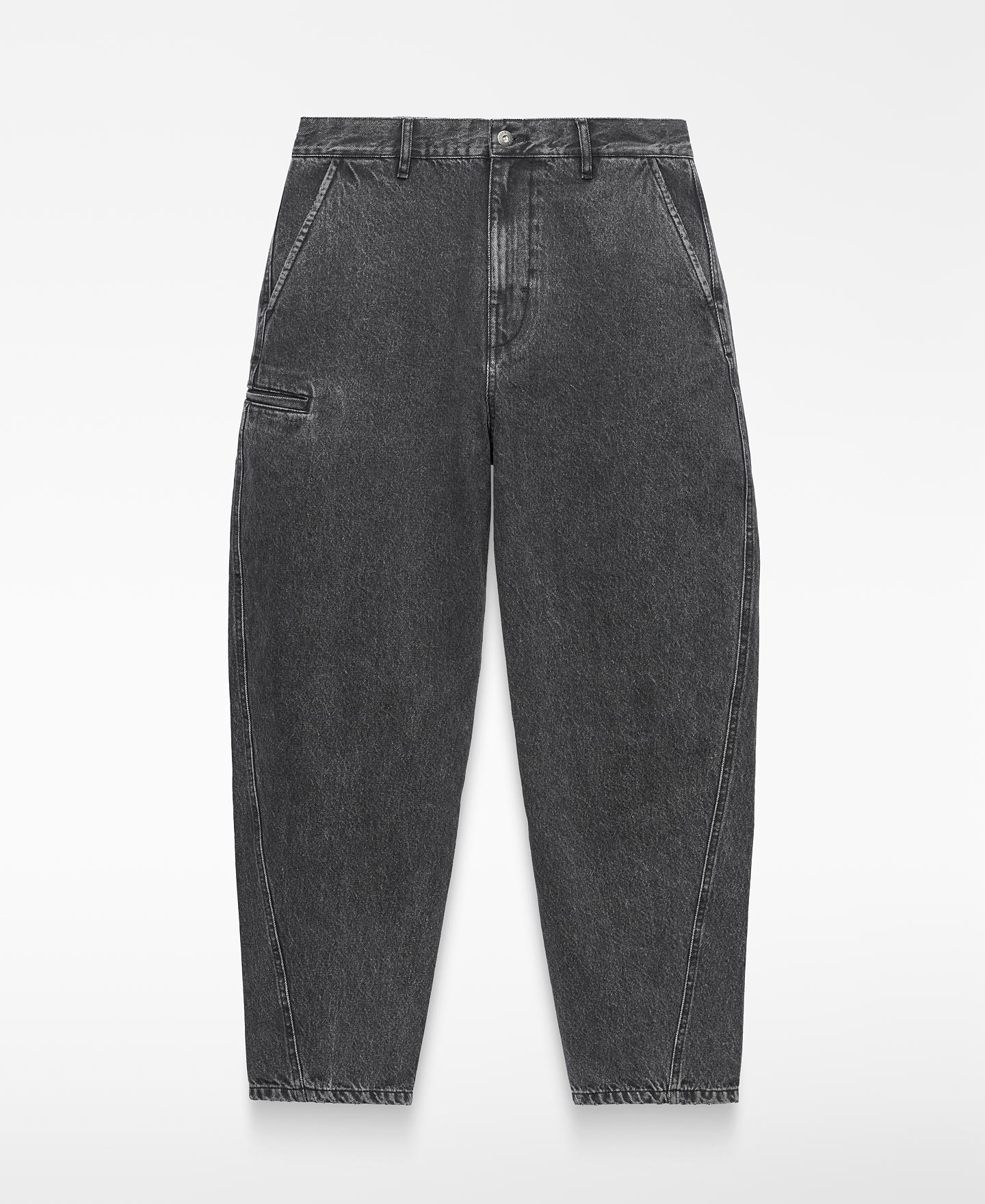 Imagem 0 de Jeans Barrel Fit Denim Efeito Lavado