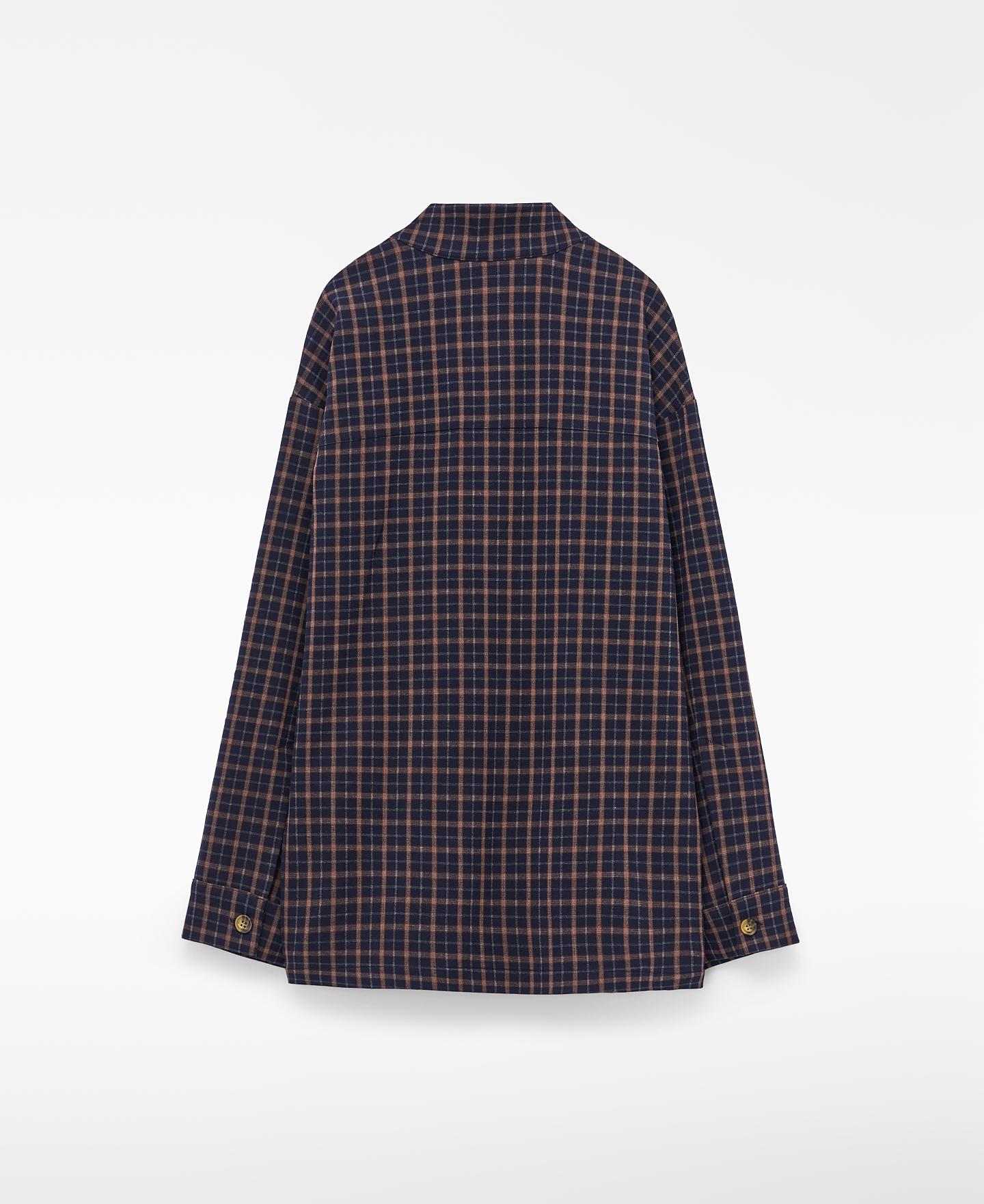 Sobrecamisa de Gola Tira com Botões Frontais Multicolor-6