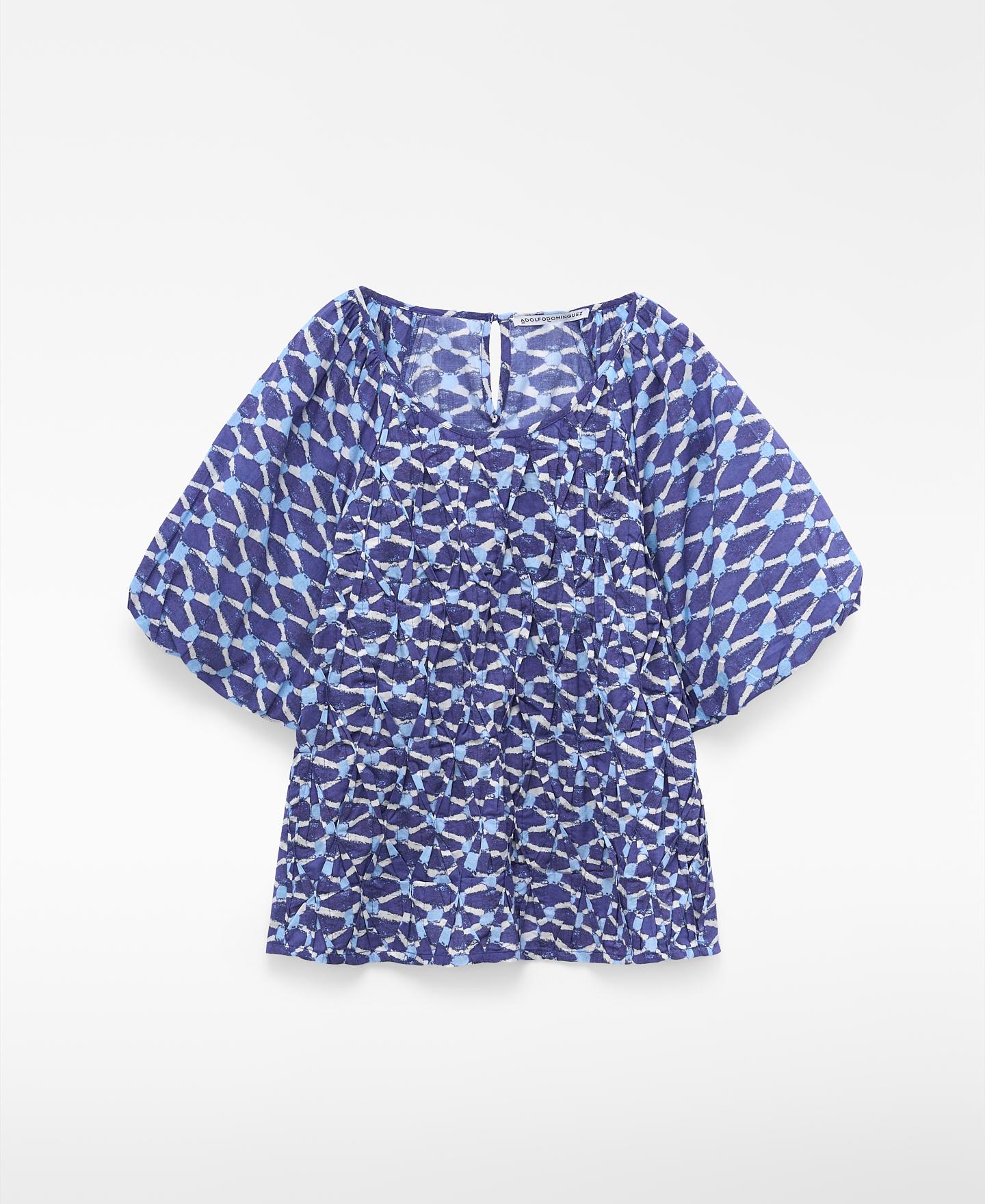 Imagem 0 de Blusa com Parte Frontal Franzida Estampada