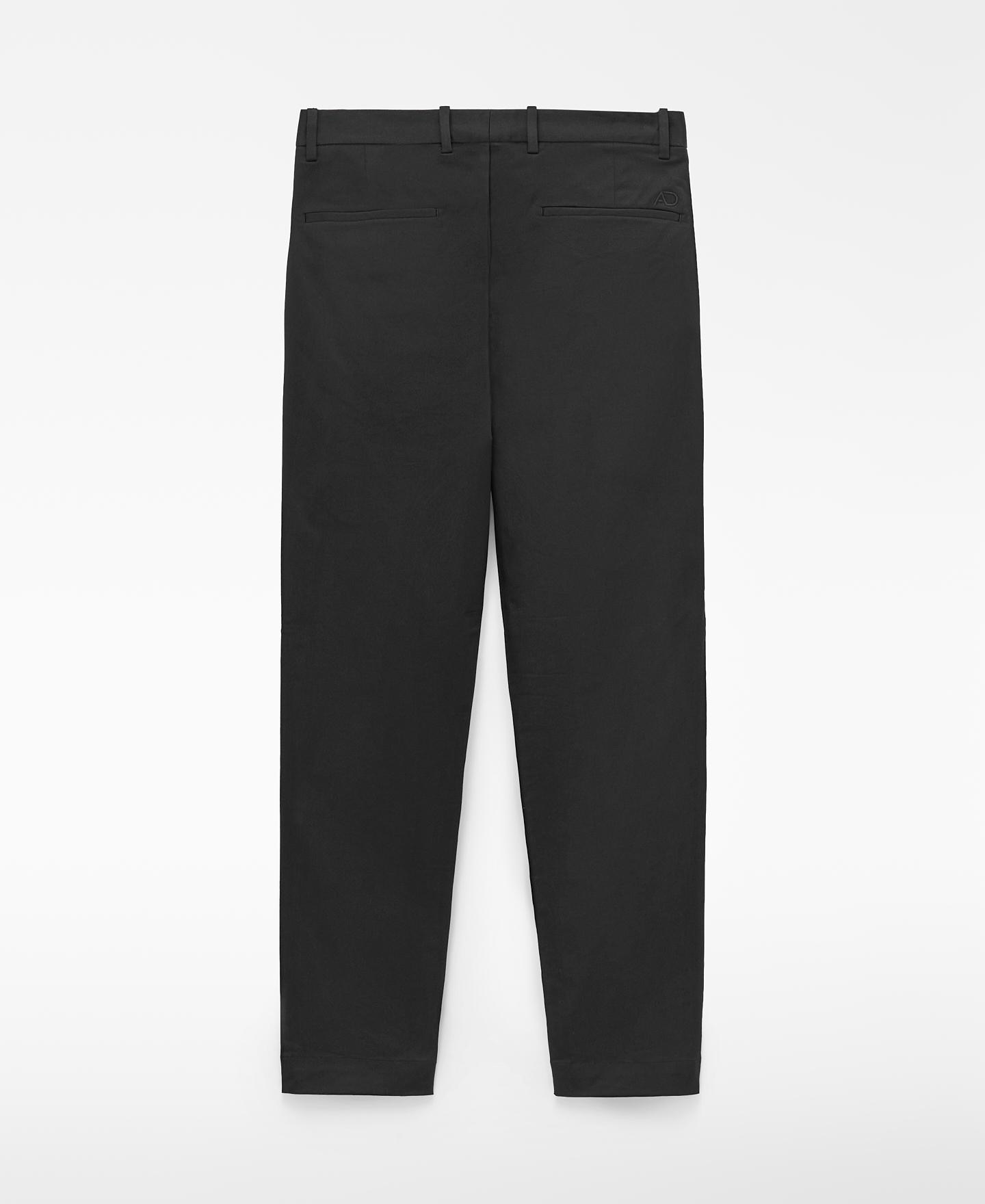 Calças Chino Slim Fit de Algodão Preto-6