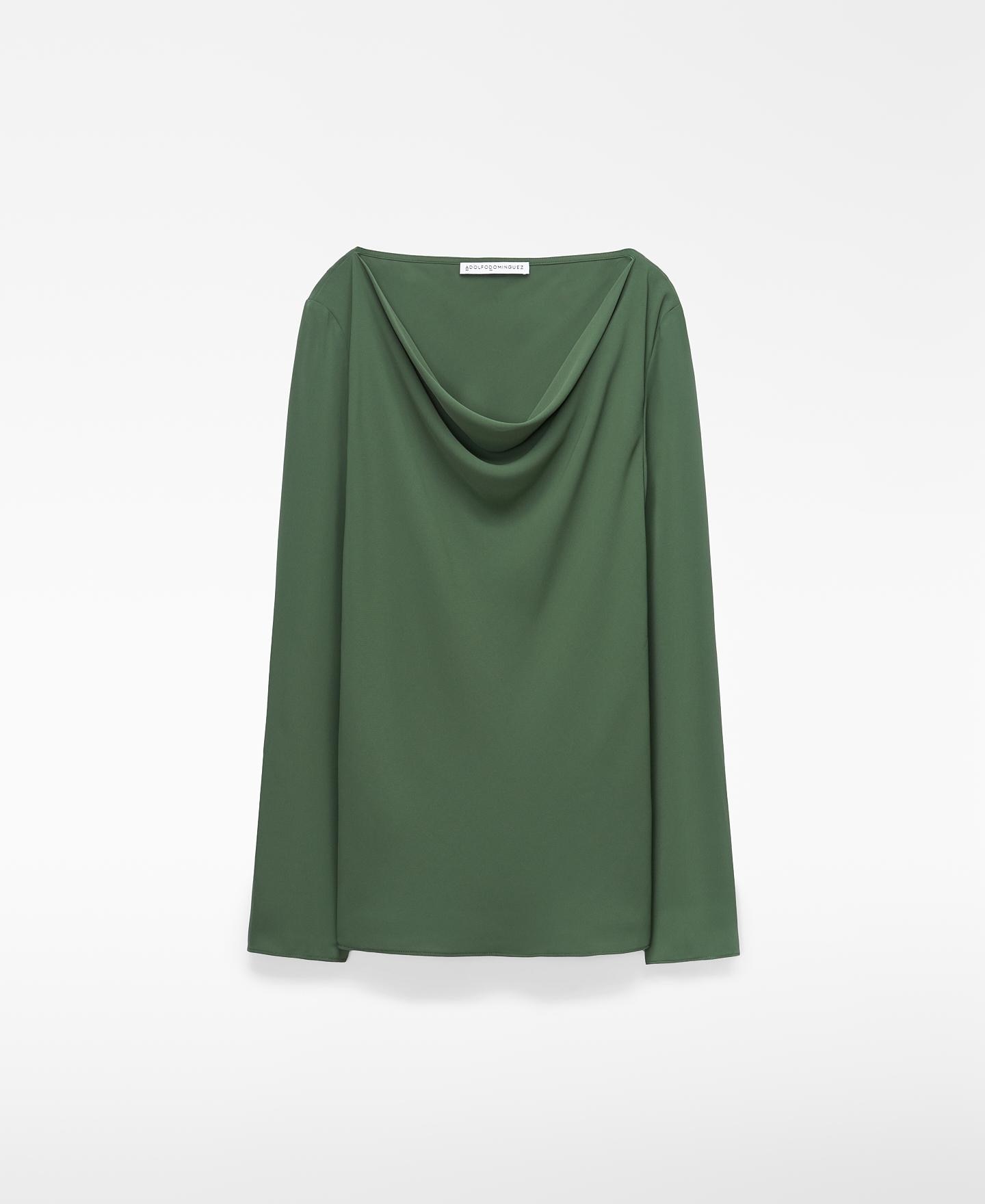 Imagem 0 de Top de Manga Comprida com Decote Drapeado