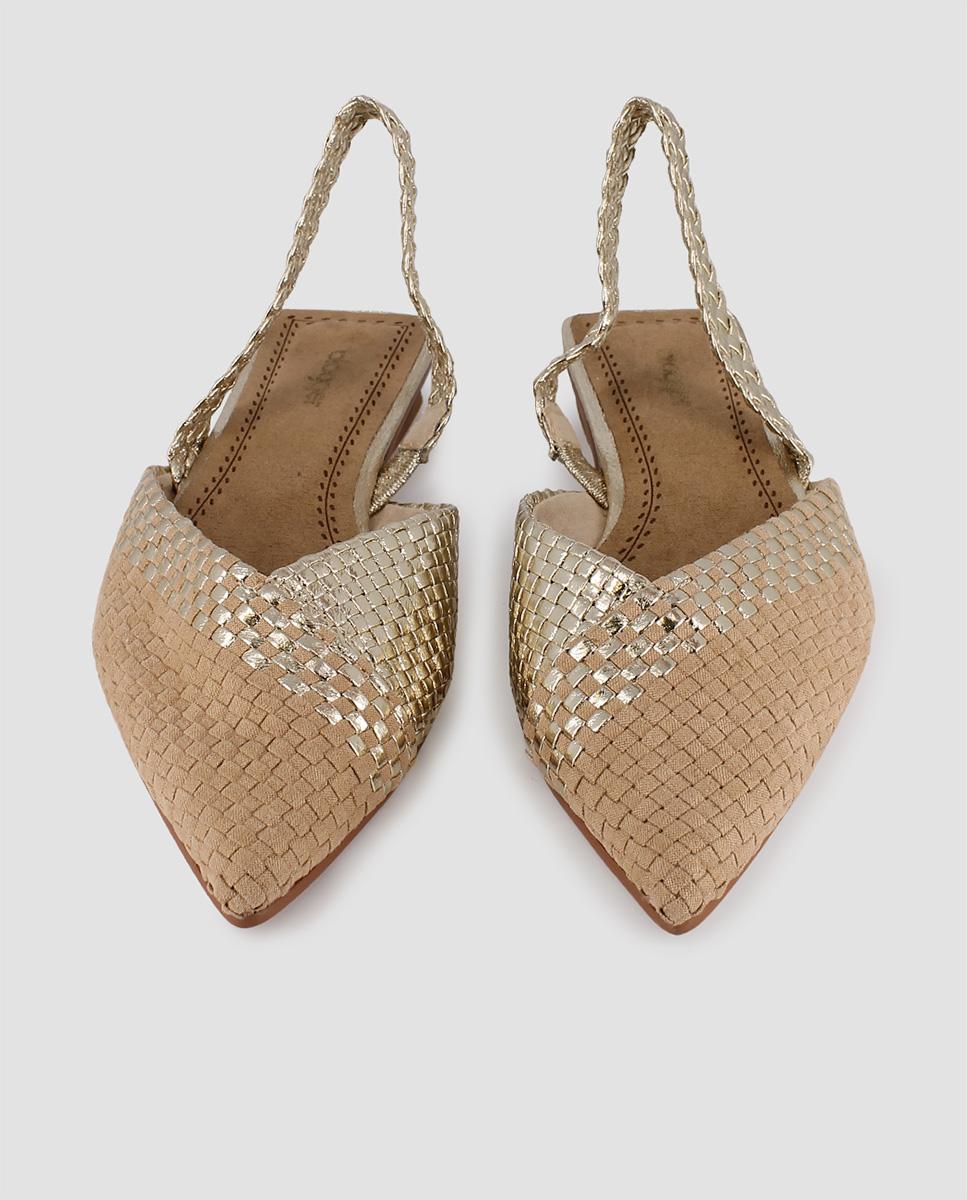 Alpercatas Rasas com Detalhes em Ouro - Camel Camel-2