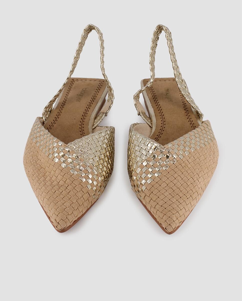 Alpercatas Rasas com Detalhes em Ouro - Camel Camel-2