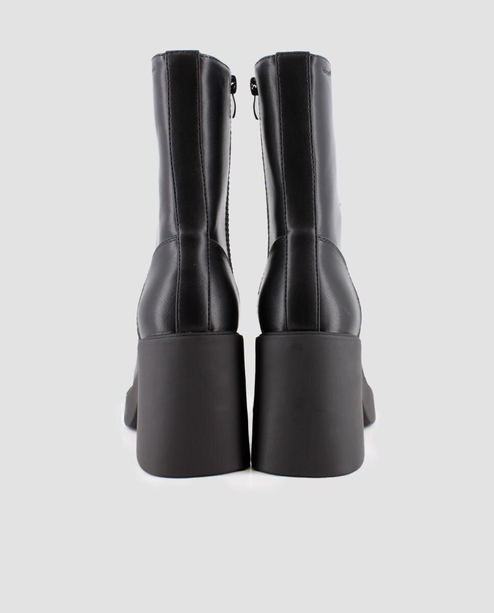 Botins de Pele Tipo Militar Preto-3