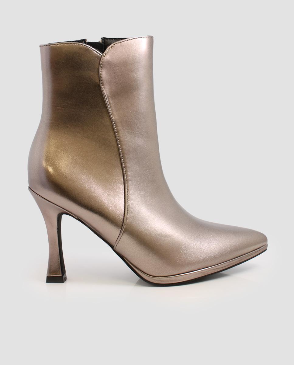 Botins Tipo Militar com Fecho de Cordões Ouro-1