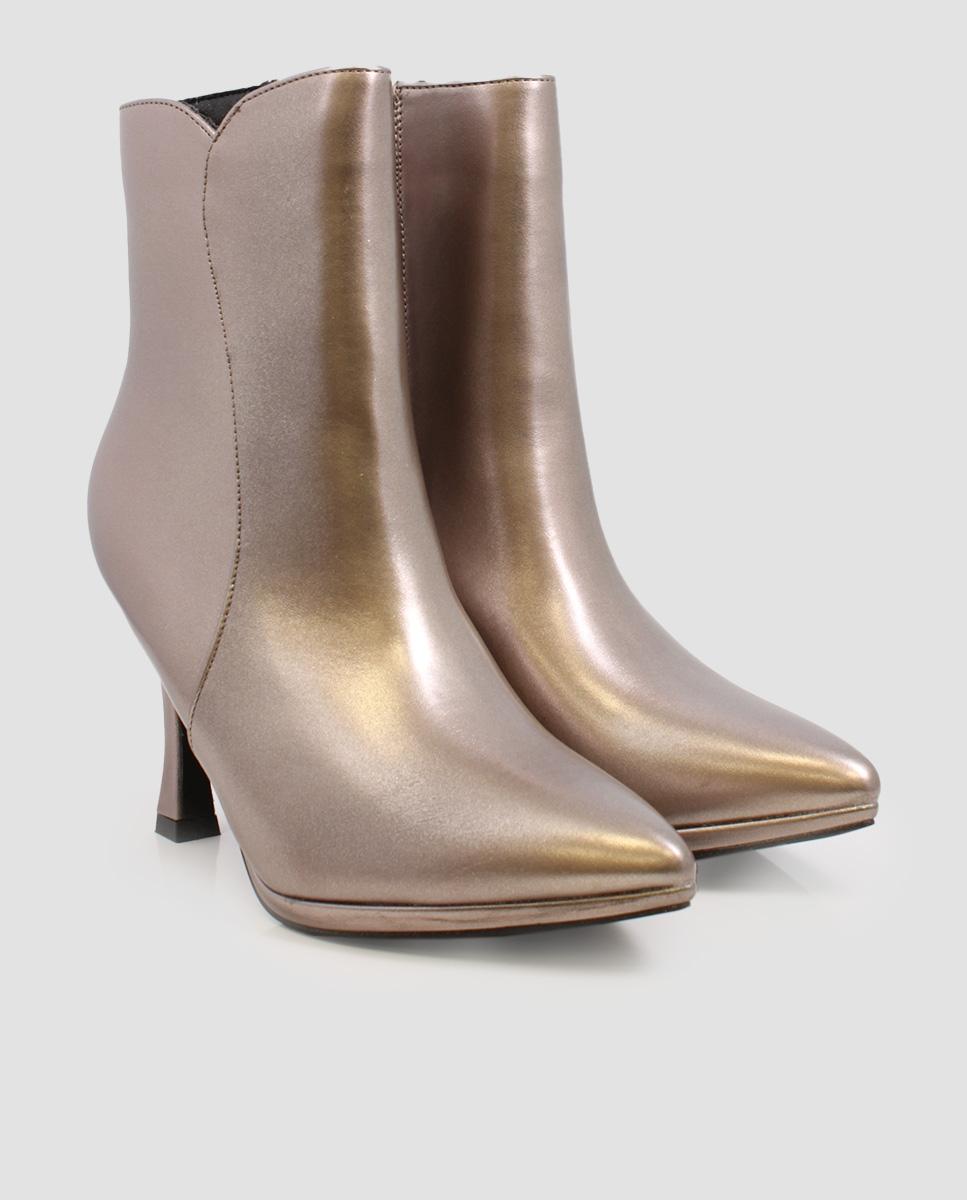 Botins Tipo Militar com Fecho de Cordões Ouro-2