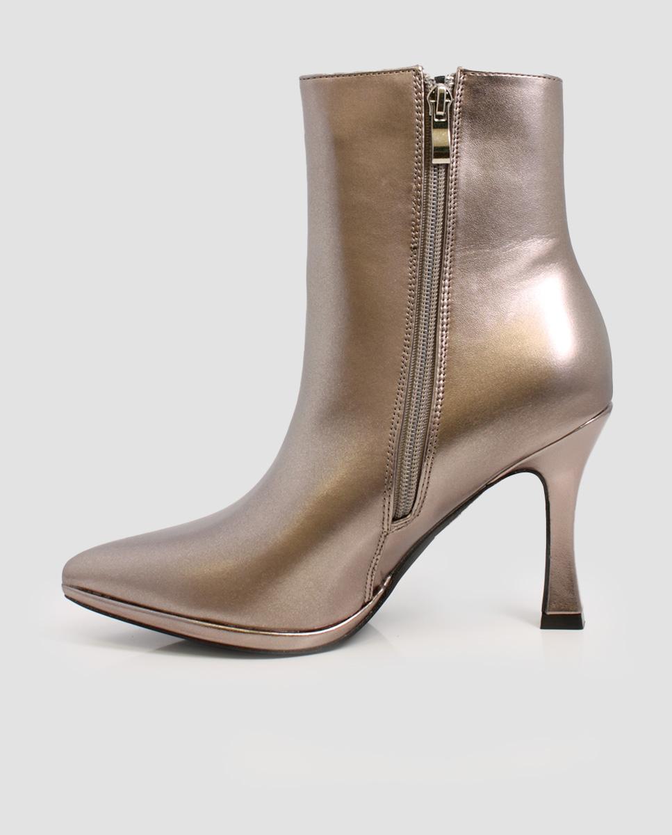 Botins Tipo Militar com Fecho de Cordões Ouro-4