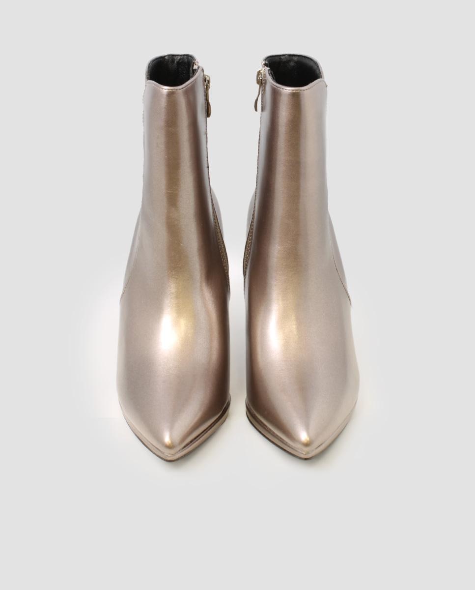 Botins Tipo Militar com Fecho de Cordões Ouro-5