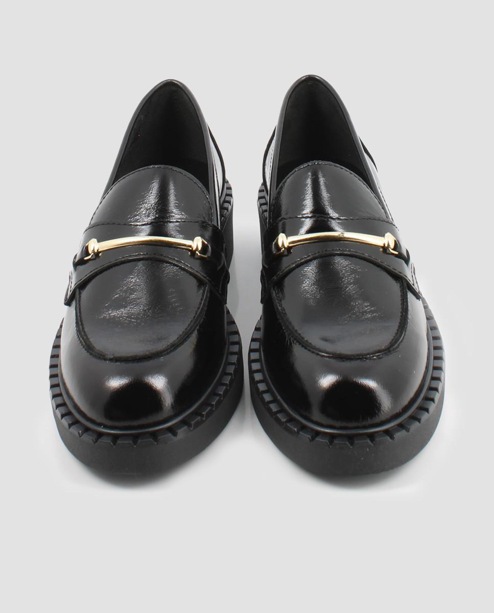 Mocassins de Pele em Castanho Castanho-5