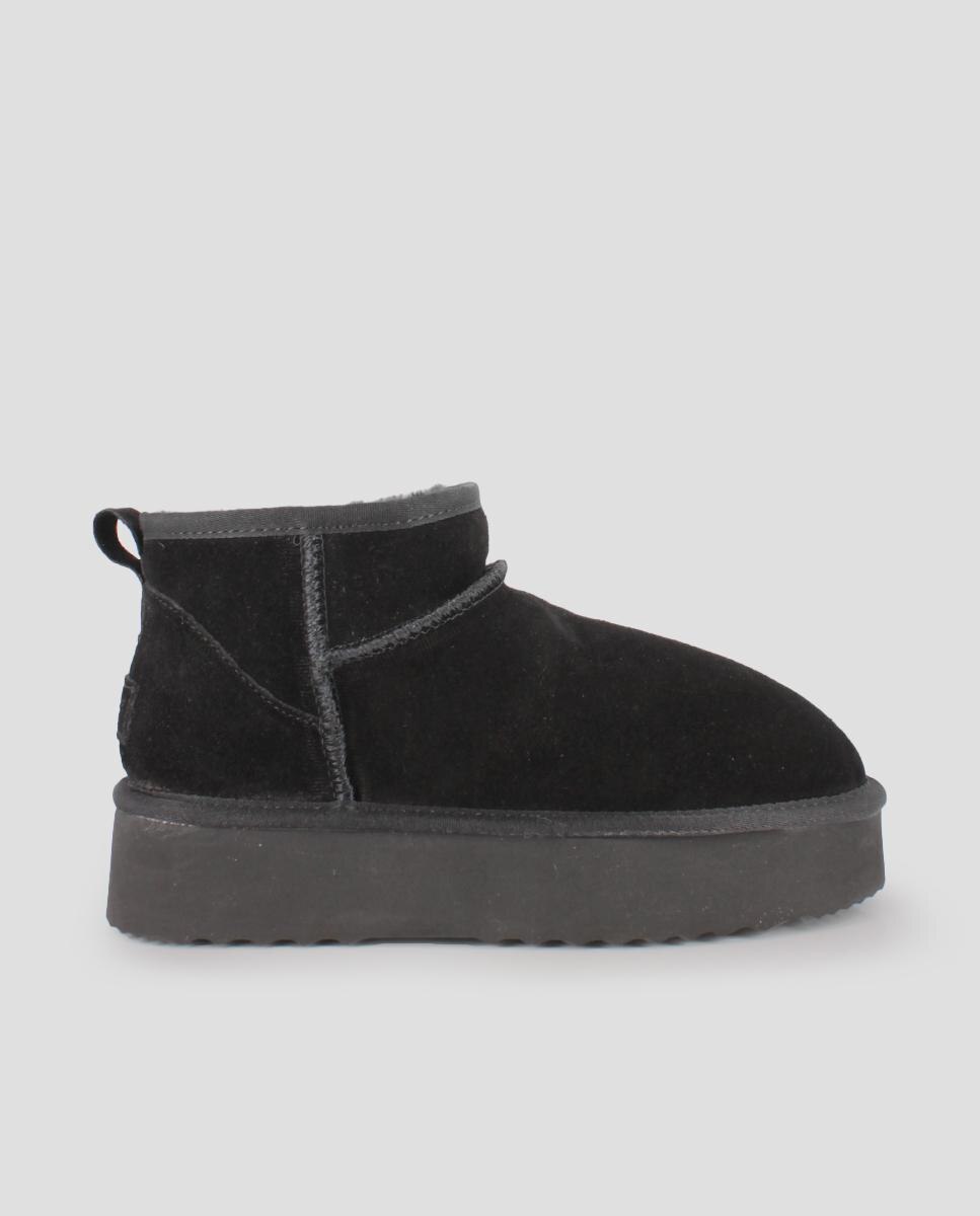 Botins Estilo Australianos com Plataforma Preto-1