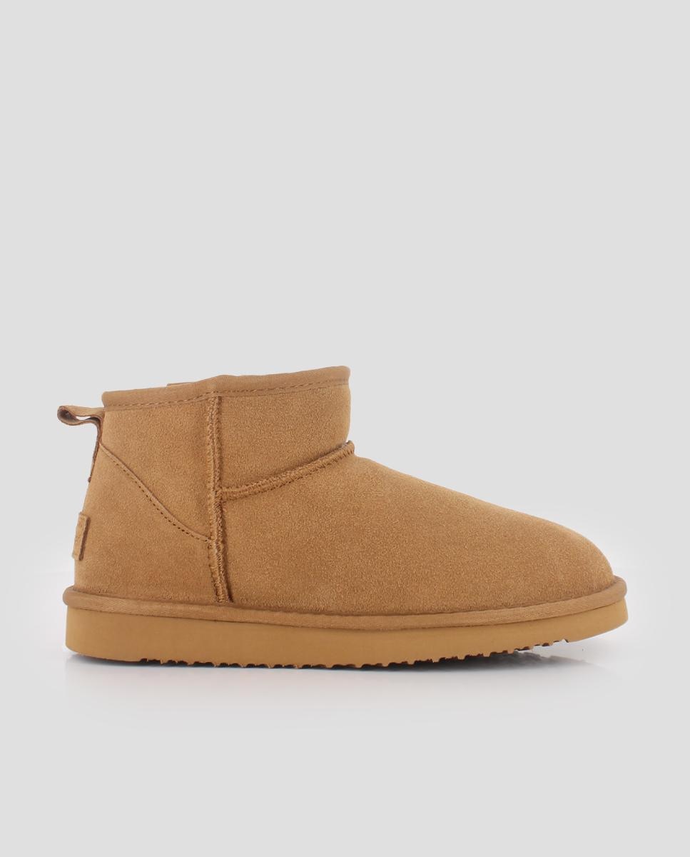 Botins Estilo Australianos com Cano Baixo Camel-1