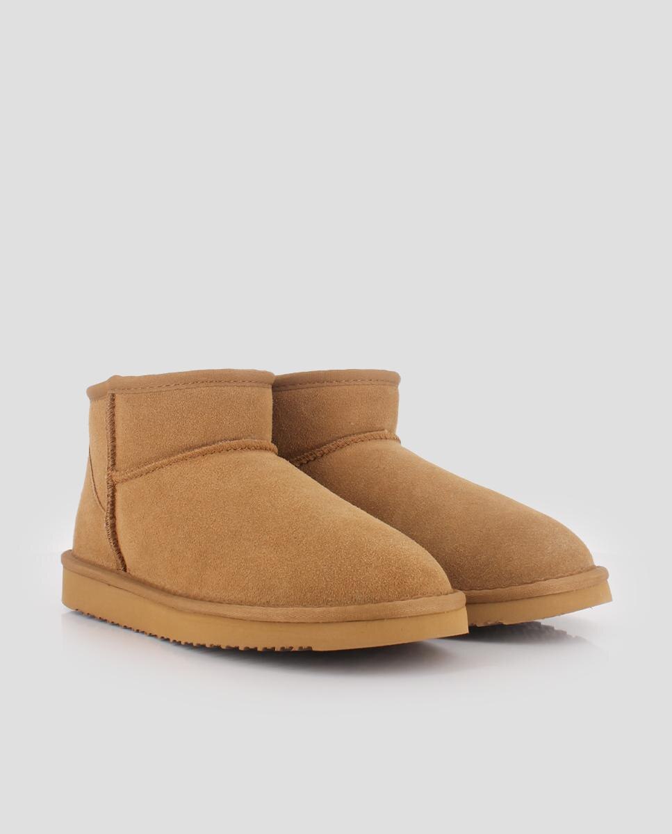 Botins Estilo Australianos com Cano Baixo Camel-2
