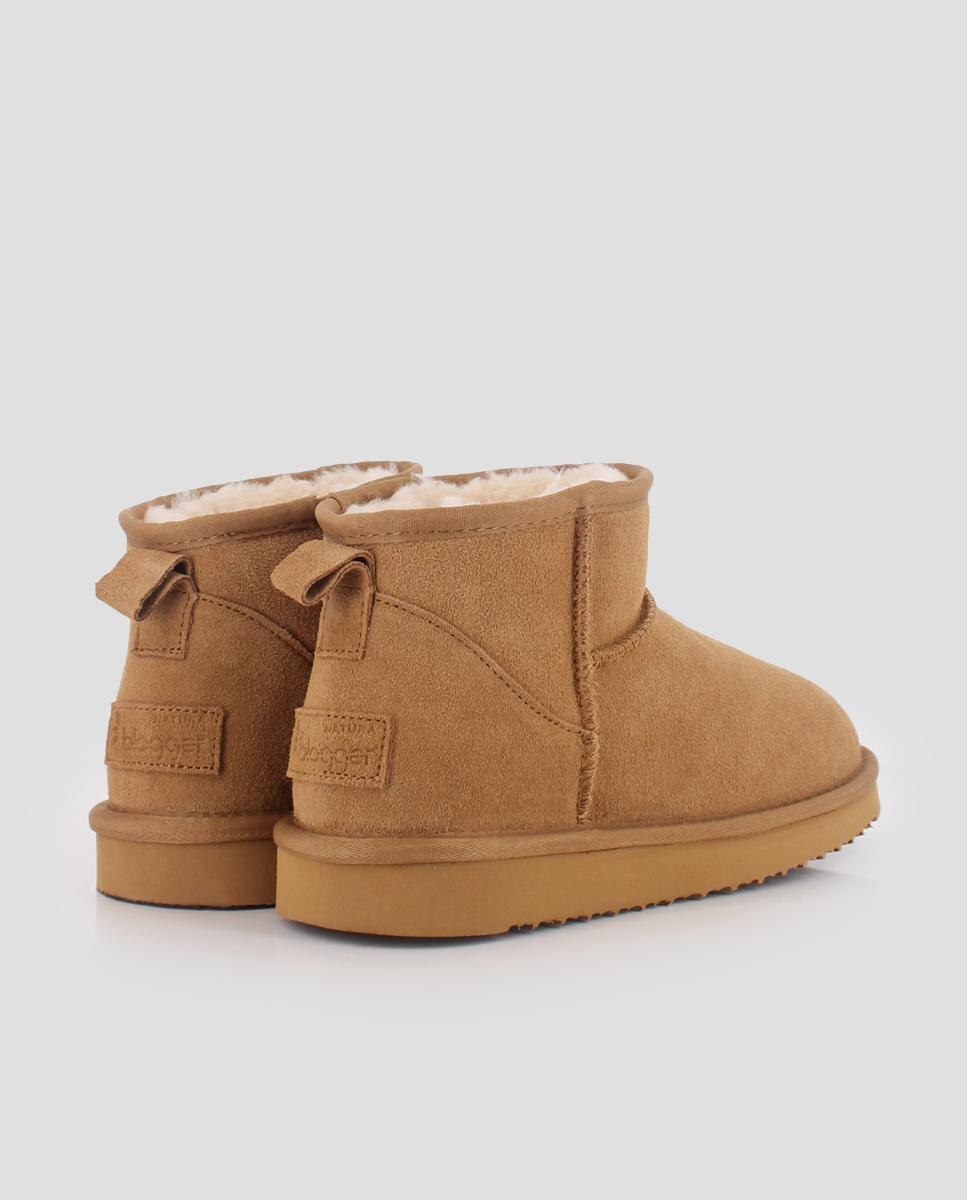 Botins Estilo Australianos com Cano Baixo Camel-3