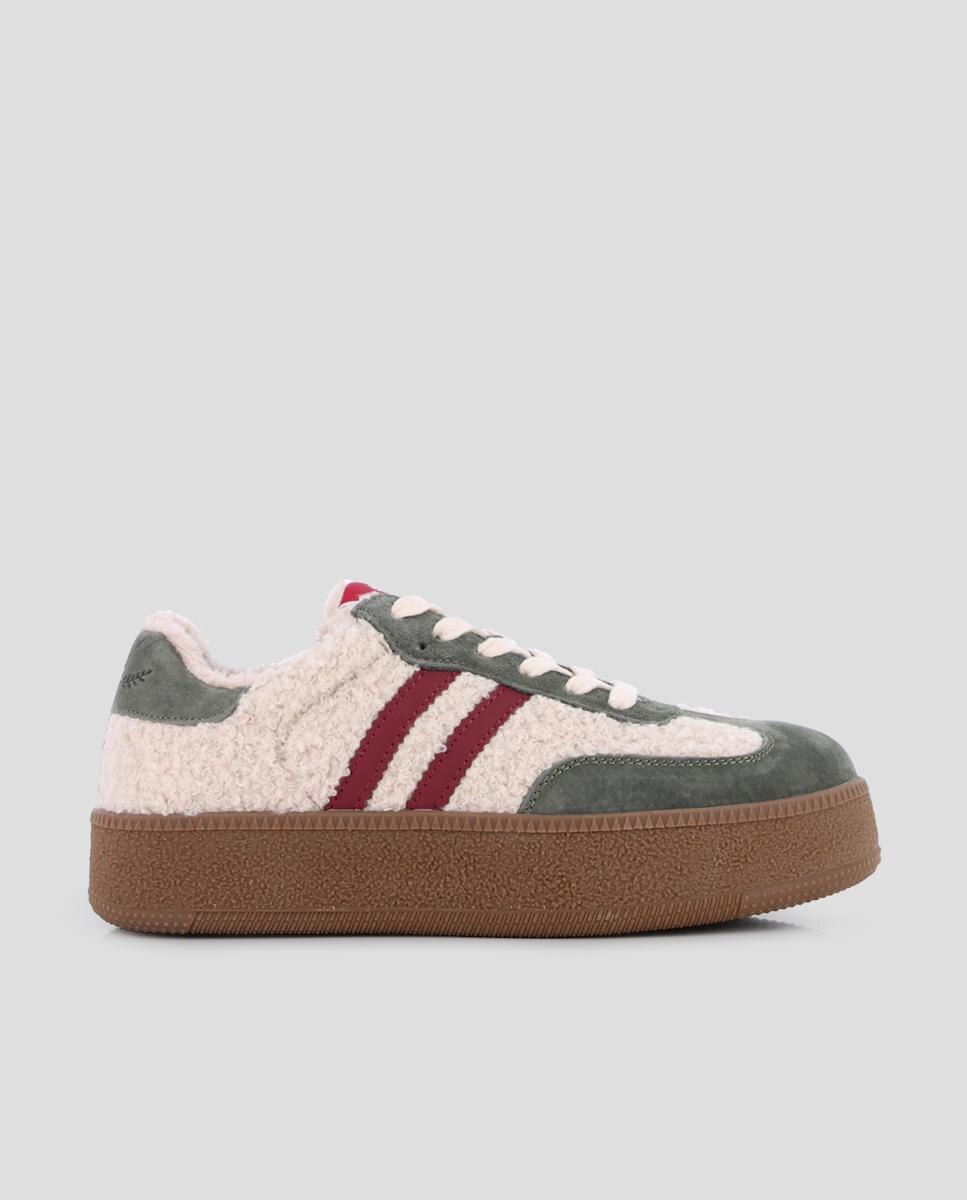 Imagem 0 de Sapatilhas Plataforma Efeito Pelo de Ovelha com Cores em Contraste