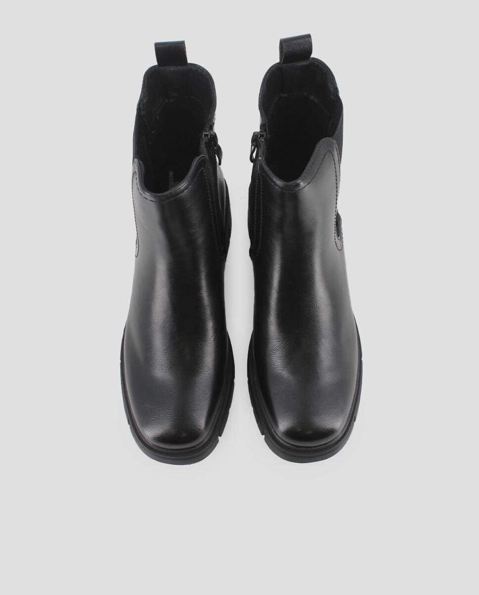 Botins Tipo Chelsea em Preto Preto-5