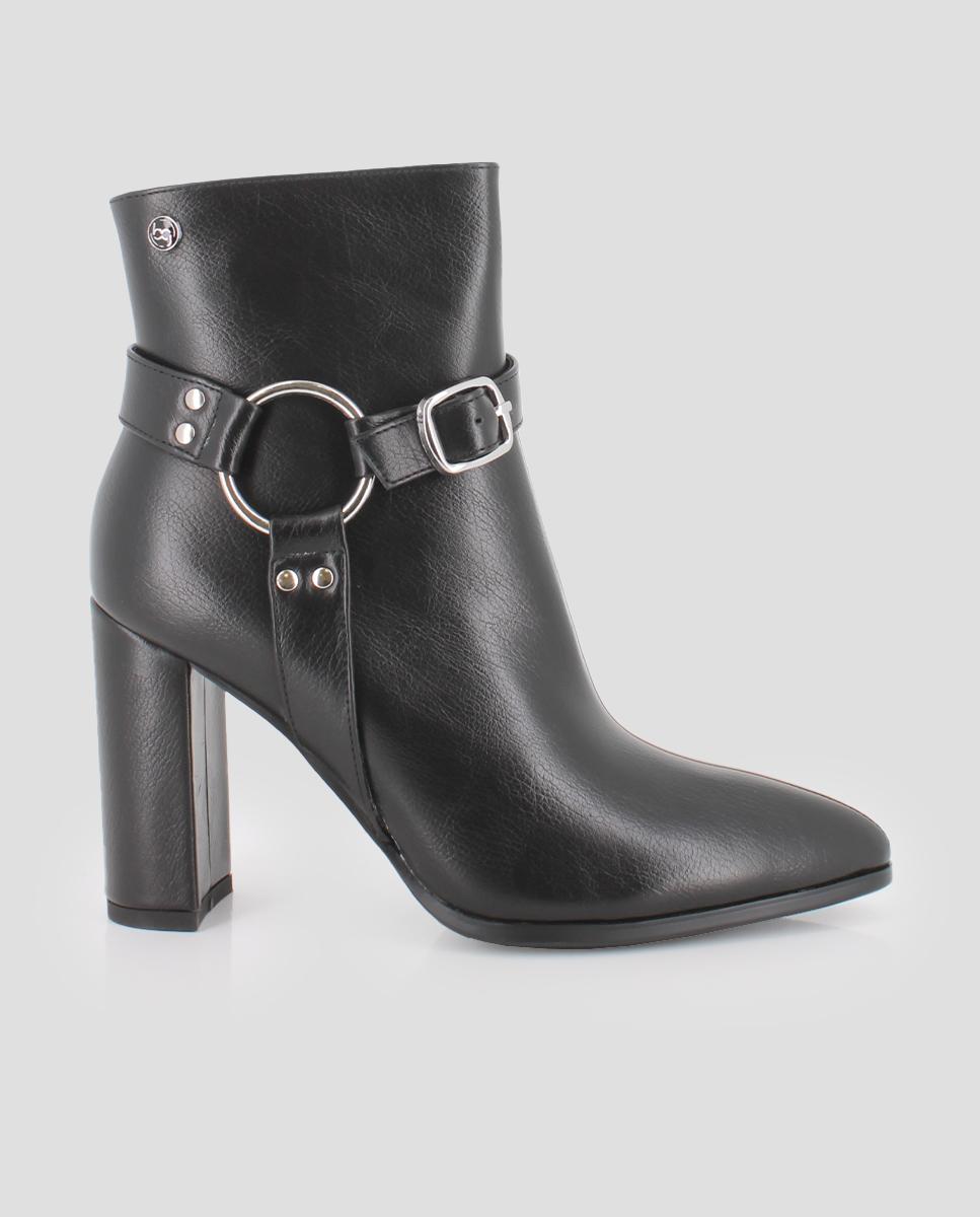 Botins com Efeito Marmoreado e Detalhe Metálico Preto-1