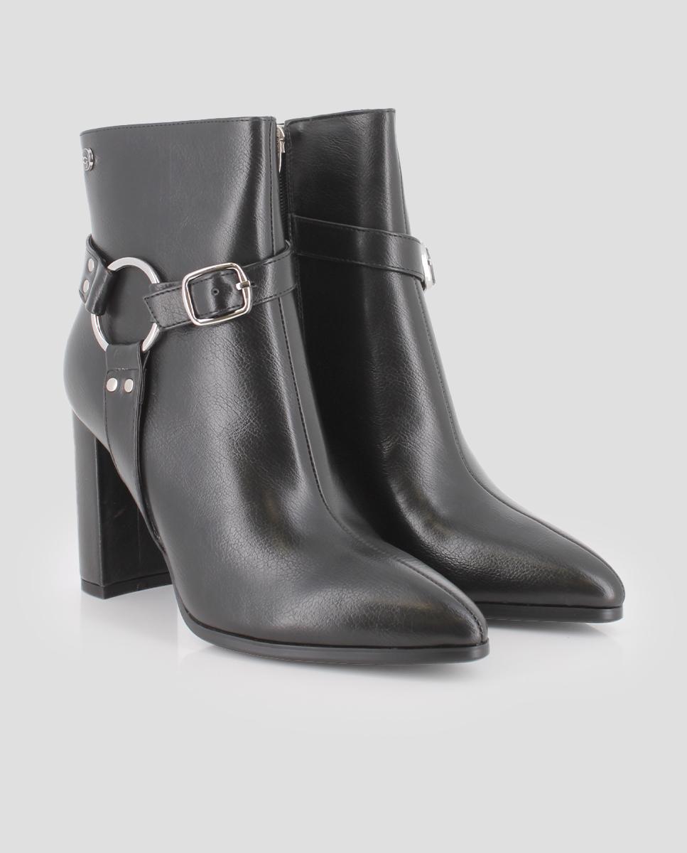 Botins com Efeito Marmoreado e Detalhe Metálico Preto-2